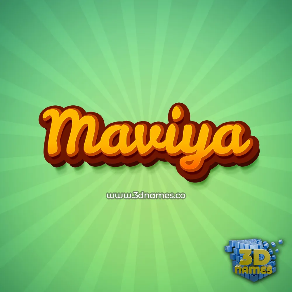 maviya in Green Rays style - 3D name wallpaper