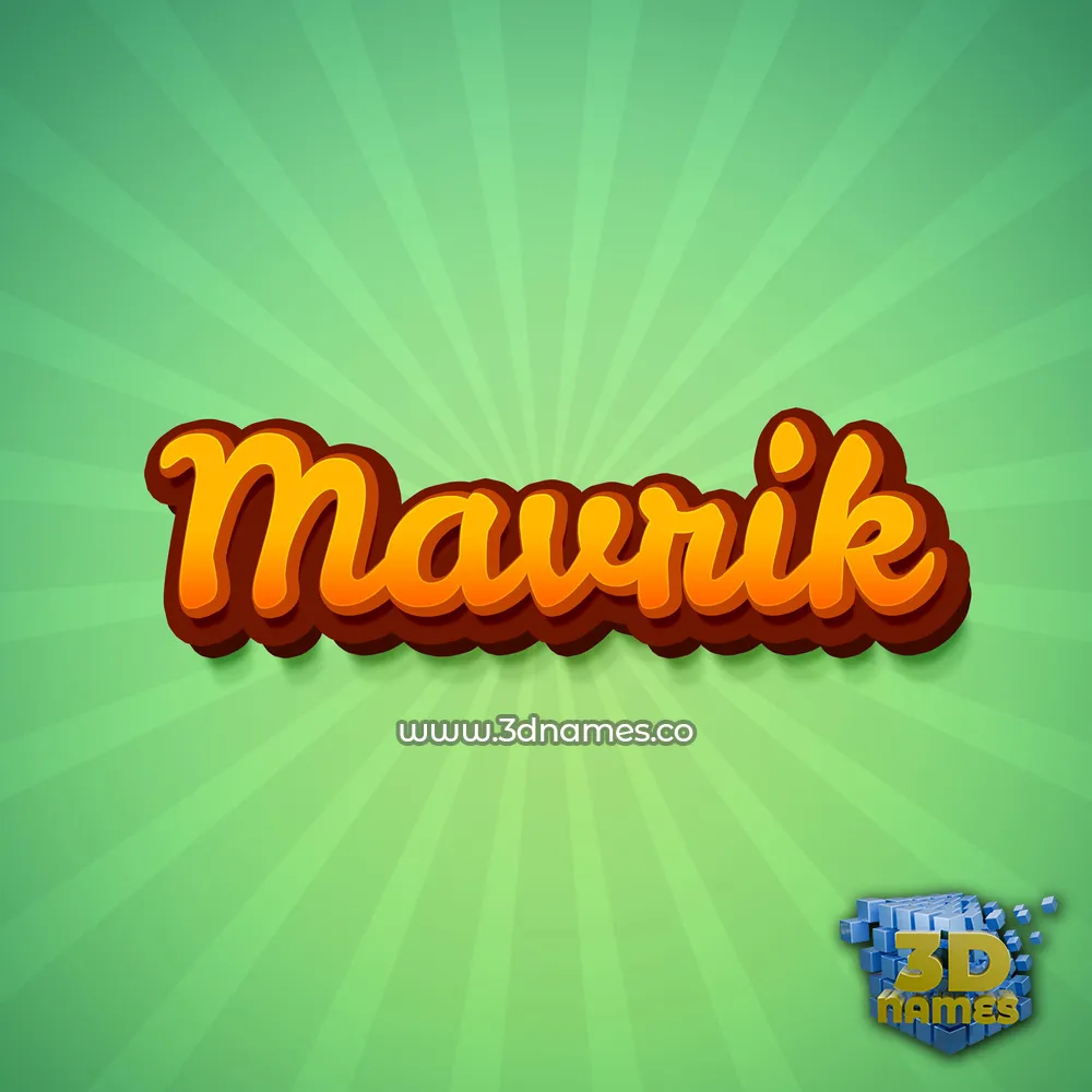 mavrik in Green Rays style - 3D name wallpaper