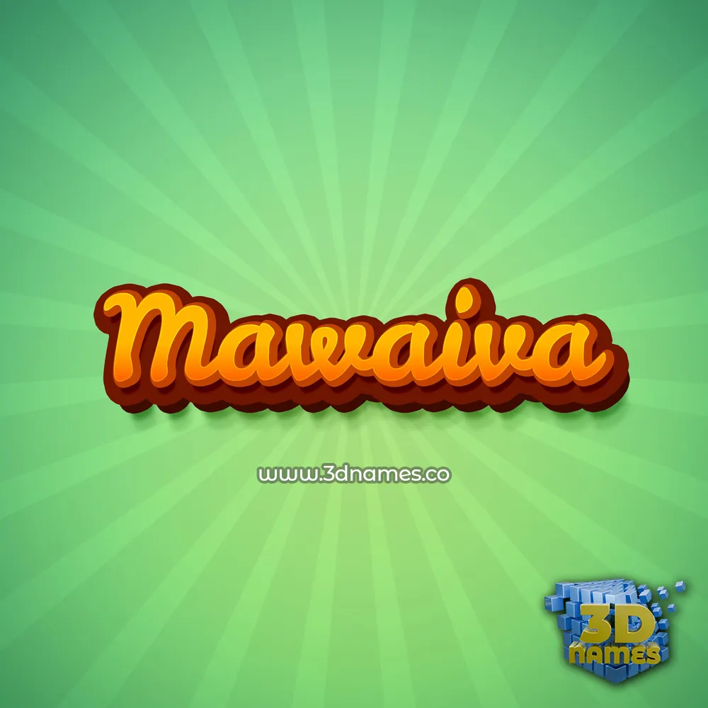mawaiva in Green Rays style - 3D name wallpaper