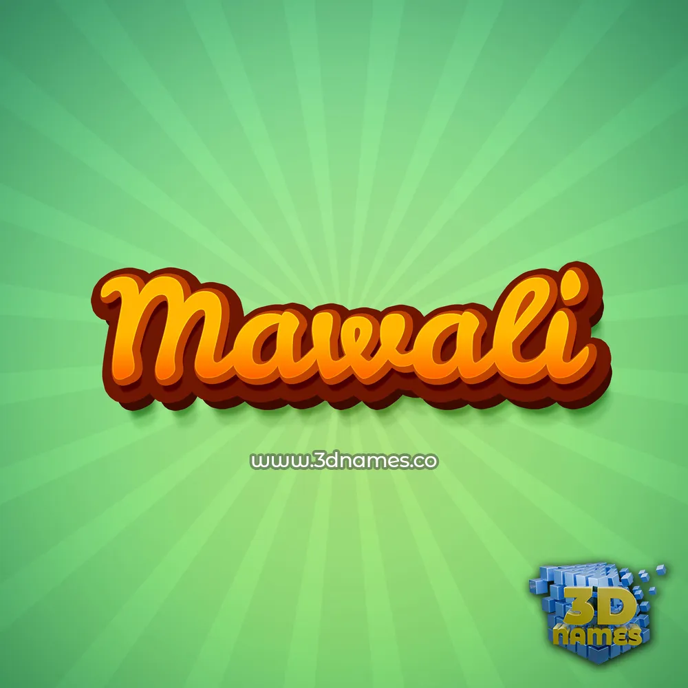 mawali in Green Rays style - 3D name wallpaper