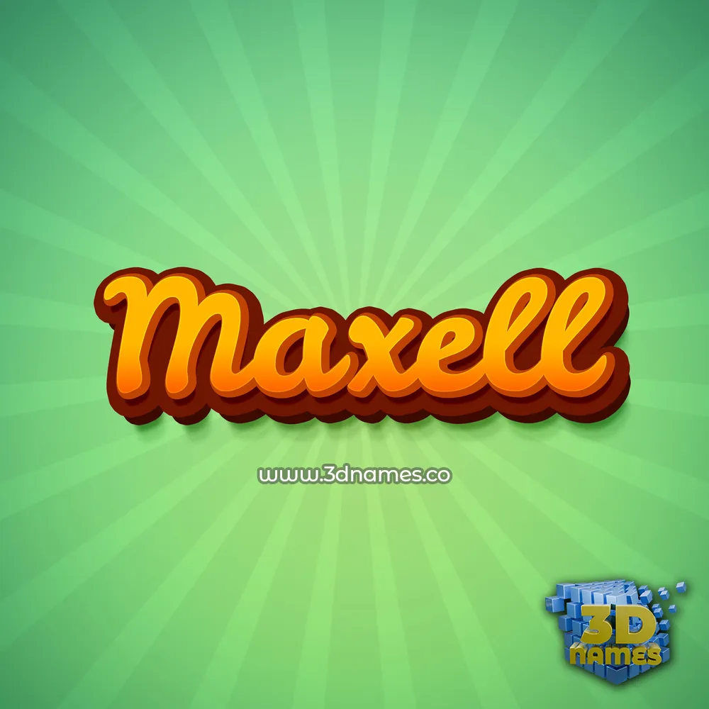 maxell in Green Rays style - 3D name wallpaper