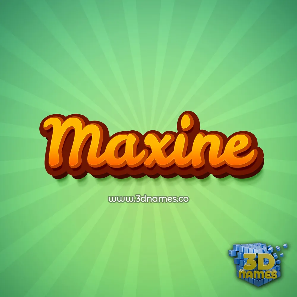 maxine in Green Rays style - 3D name wallpaper