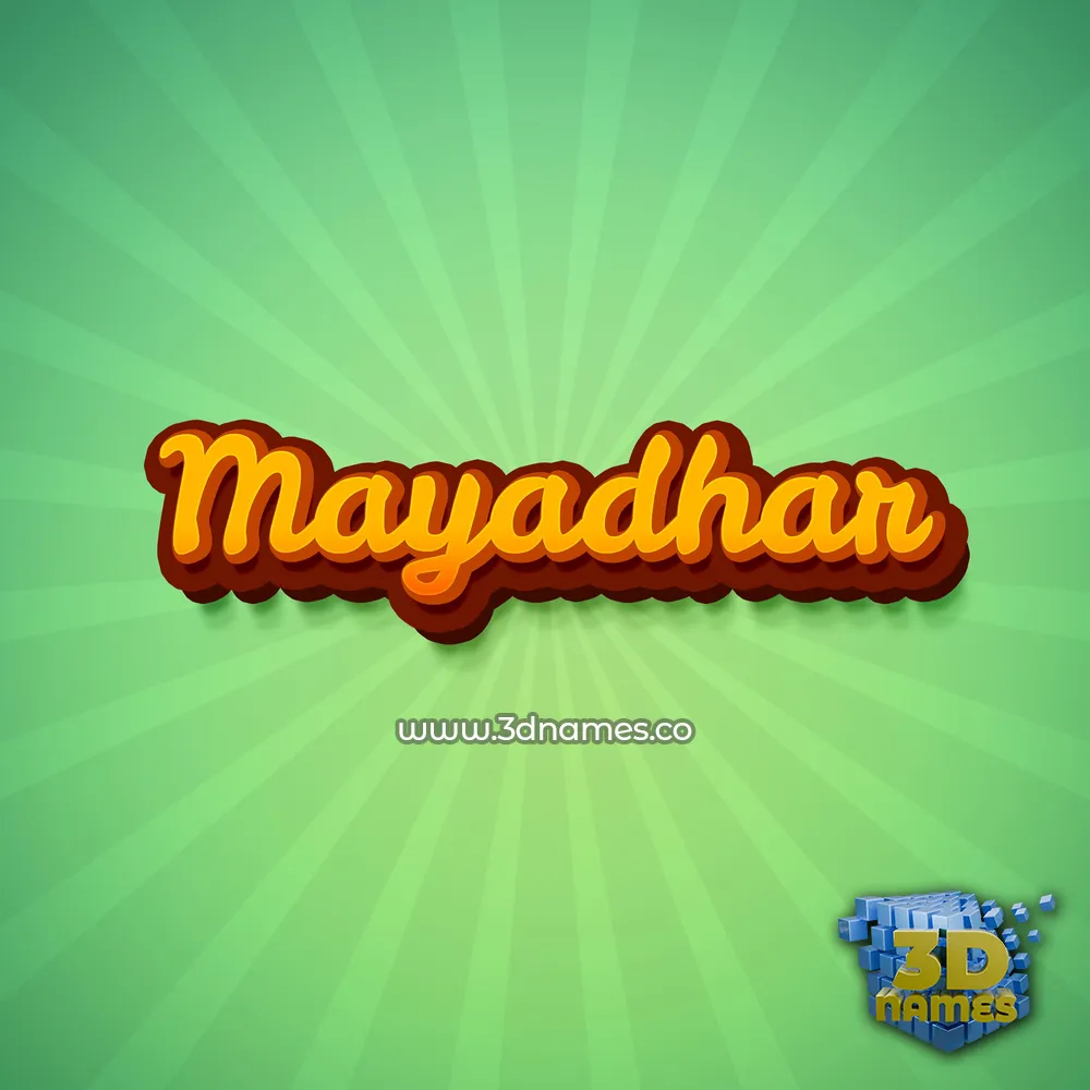 mayadhar in Green Rays style - 3D name wallpaper