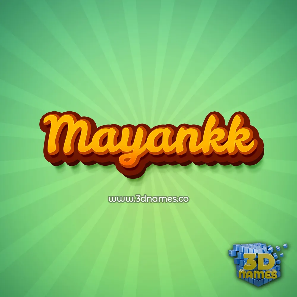 mayankk in Green Rays style - 3D name wallpaper
