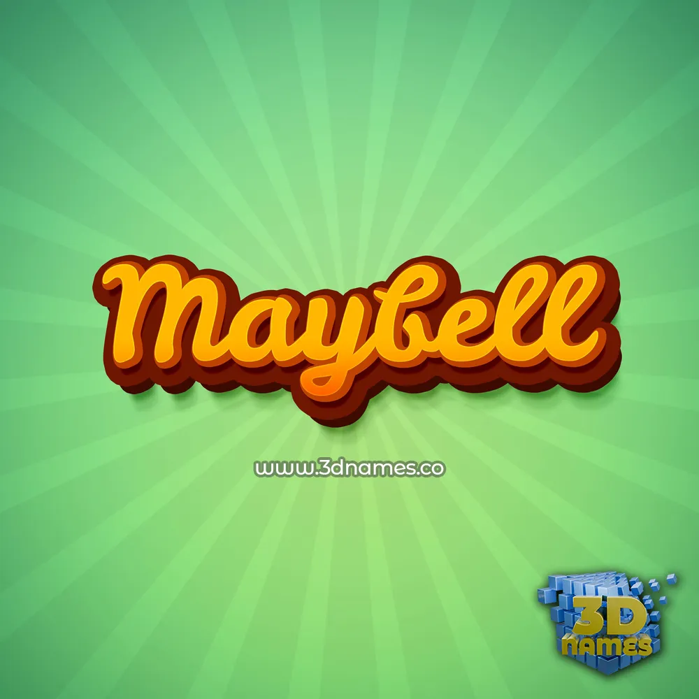 maybell in Green Rays style - 3D name wallpaper