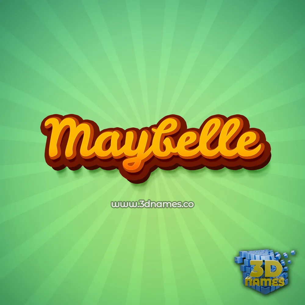 maybelle in Green Rays style - 3D name wallpaper