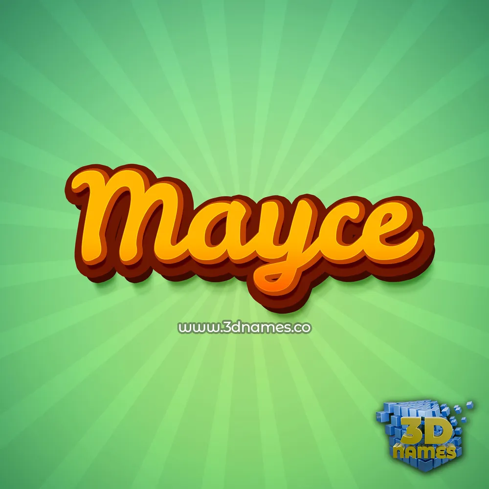 mayce in Green Rays style - 3D name wallpaper