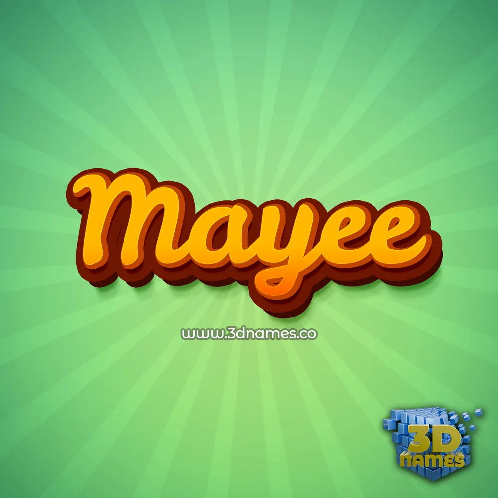 mayee in Green Rays style - 3D name wallpaper