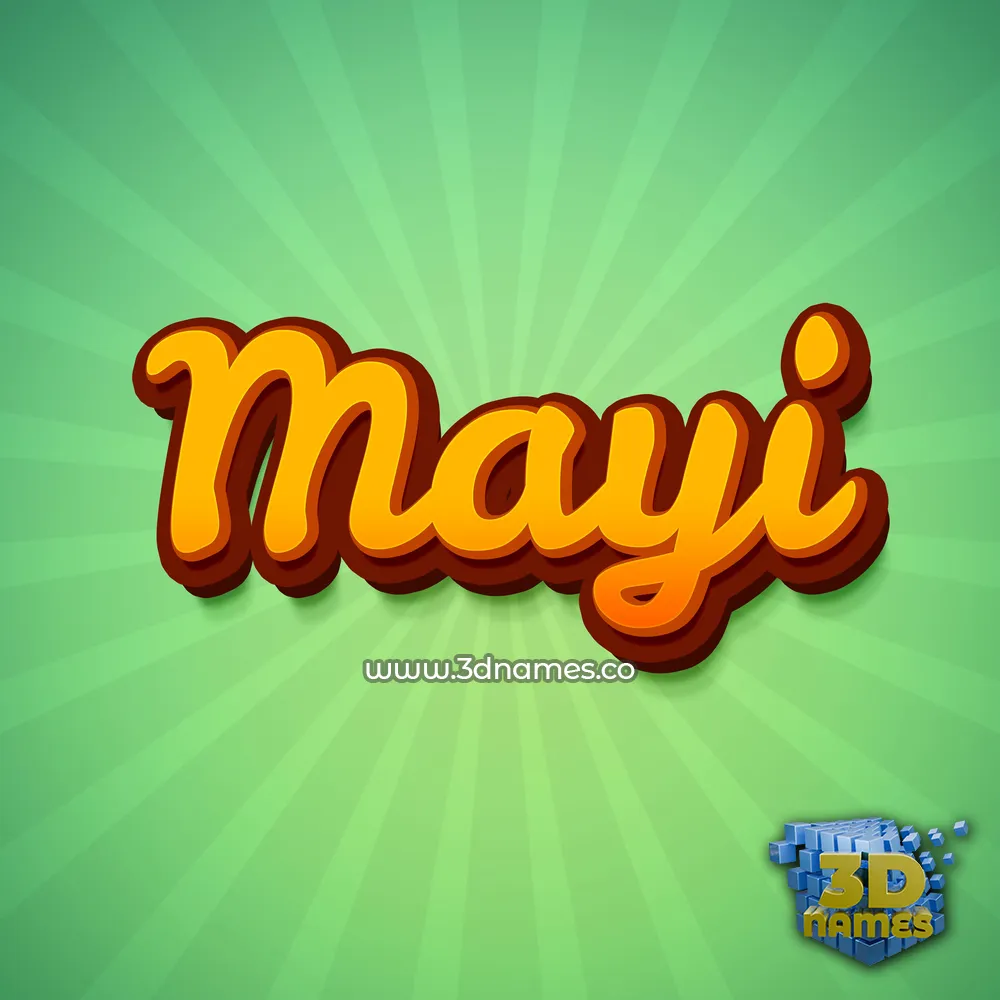 mayi in Green Rays style - 3D name wallpaper