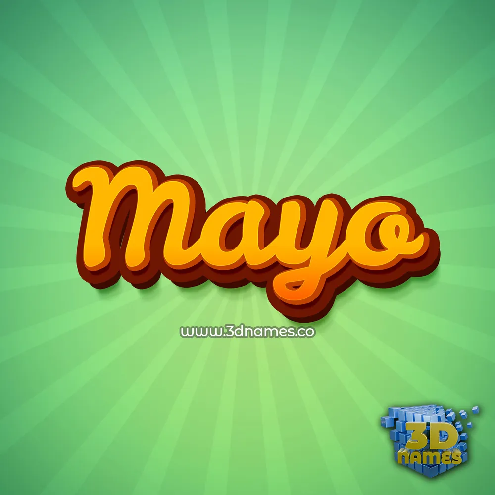 mayo in Green Rays style - 3D name wallpaper