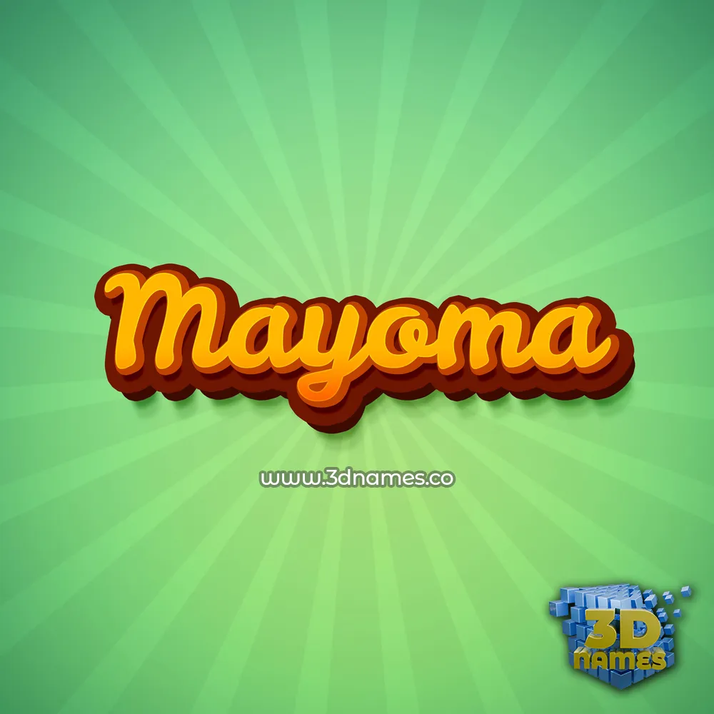 mayoma in Green Rays style - 3D name wallpaper