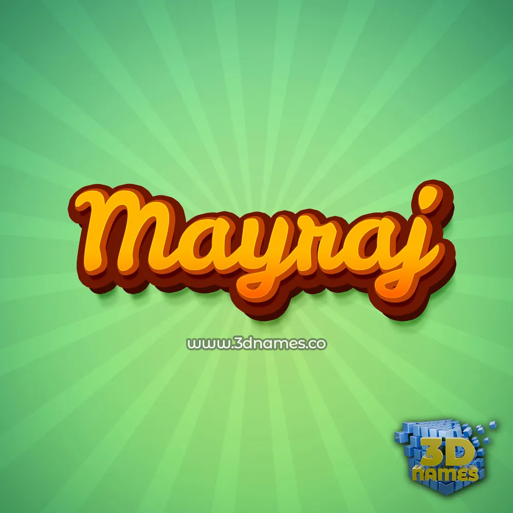 mayraj in Green Rays style - 3D name wallpaper