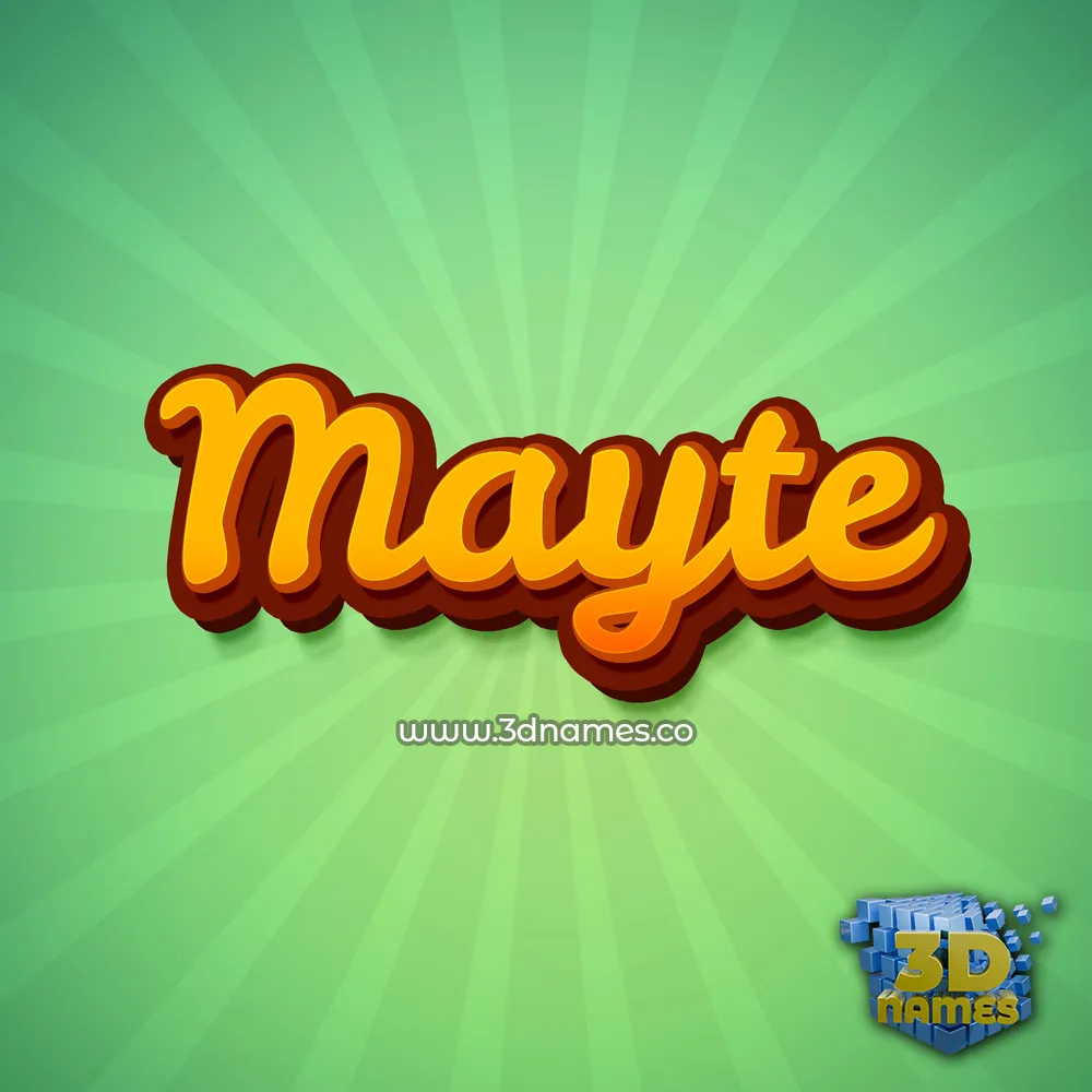 mayte in Green Rays style - 3D name wallpaper