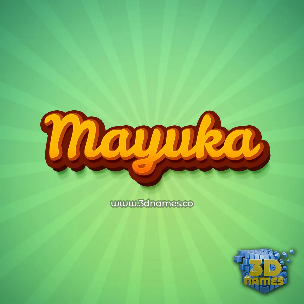 mayuka in Green Rays style - 3D name wallpaper