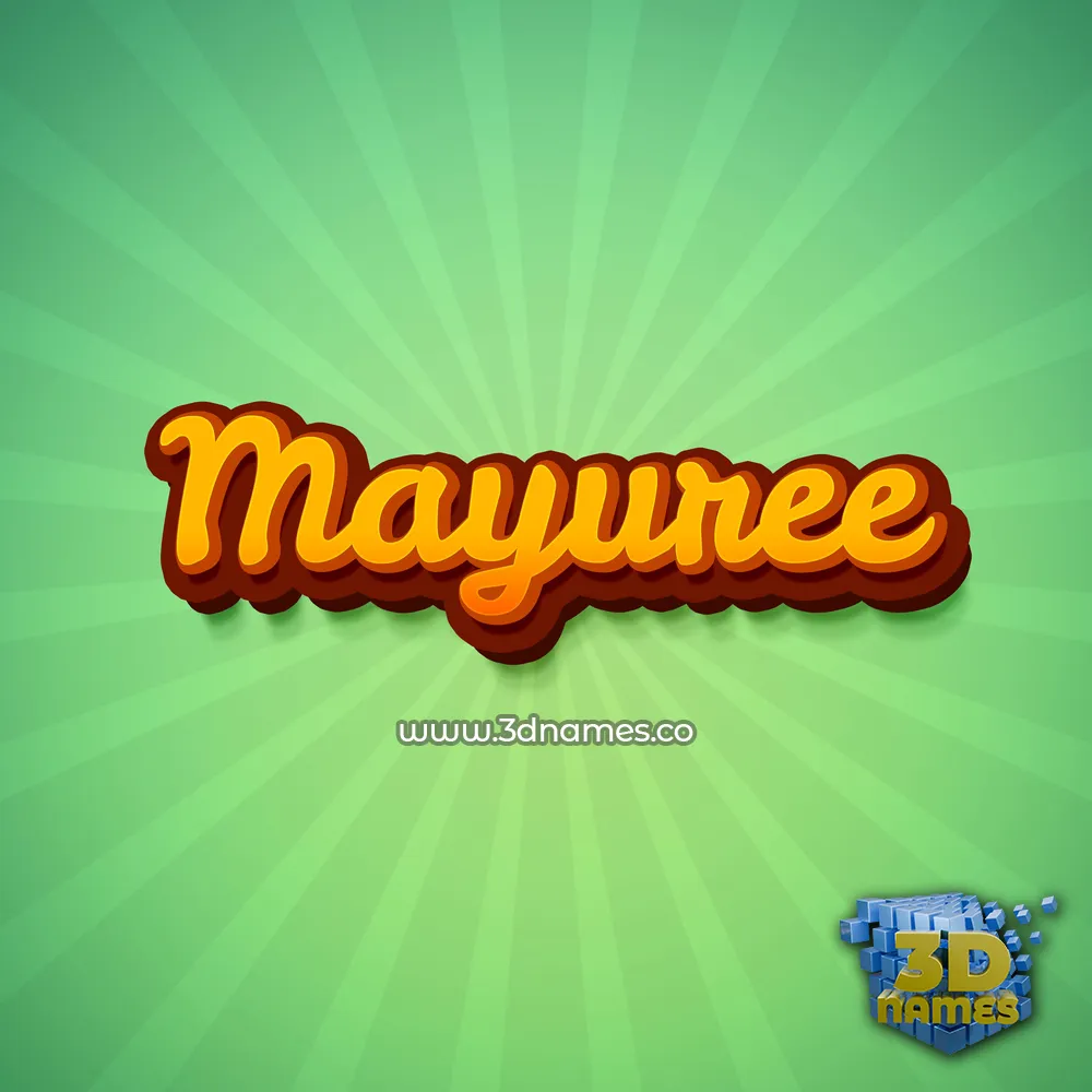 mayuree in Green Rays style - 3D name wallpaper