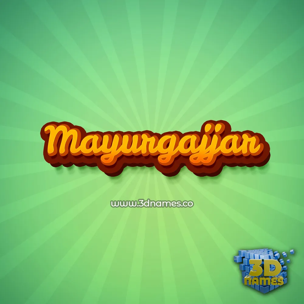 mayurgajjar in Green Rays style - 3D name wallpaper