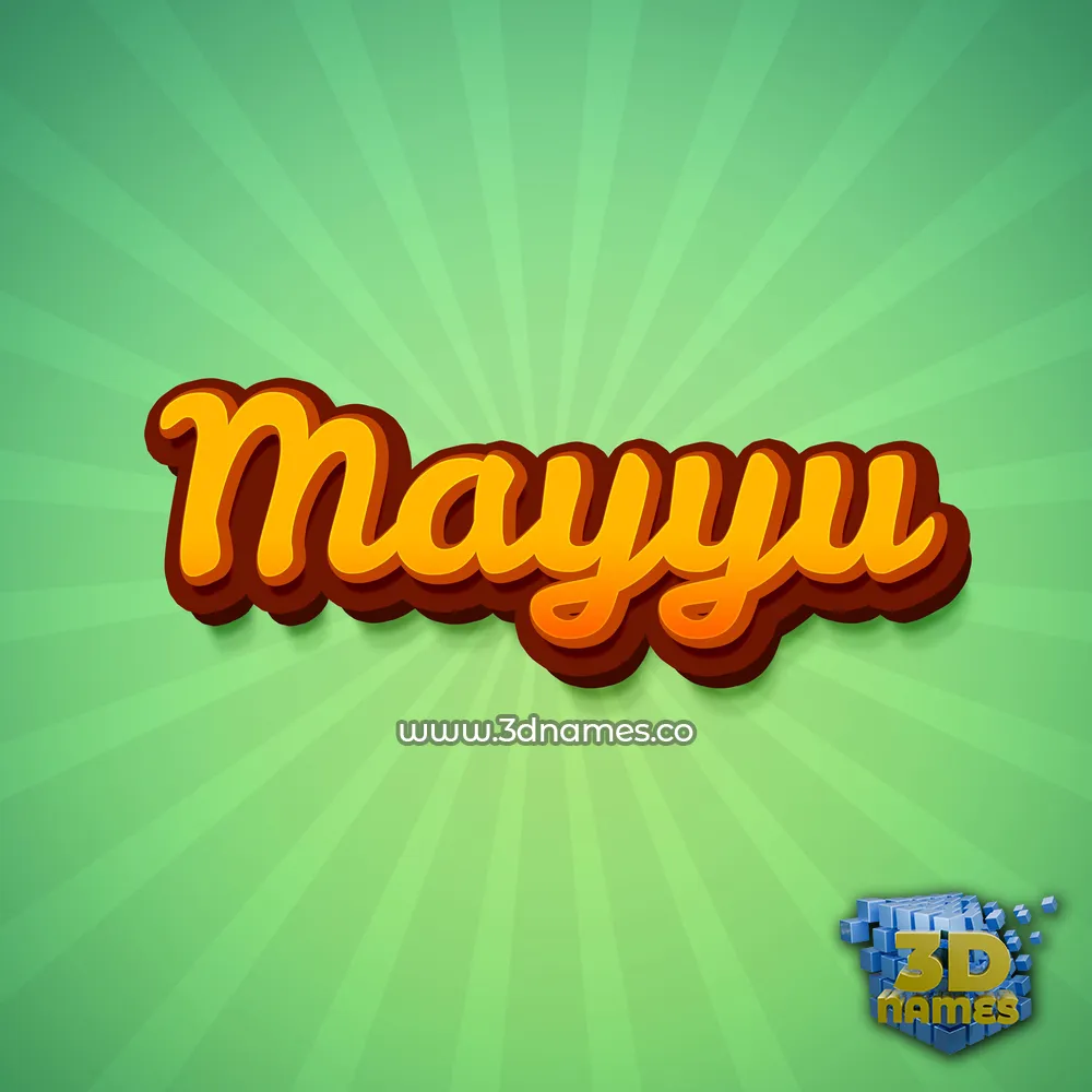 mayyu in Green Rays style - 3D name wallpaper