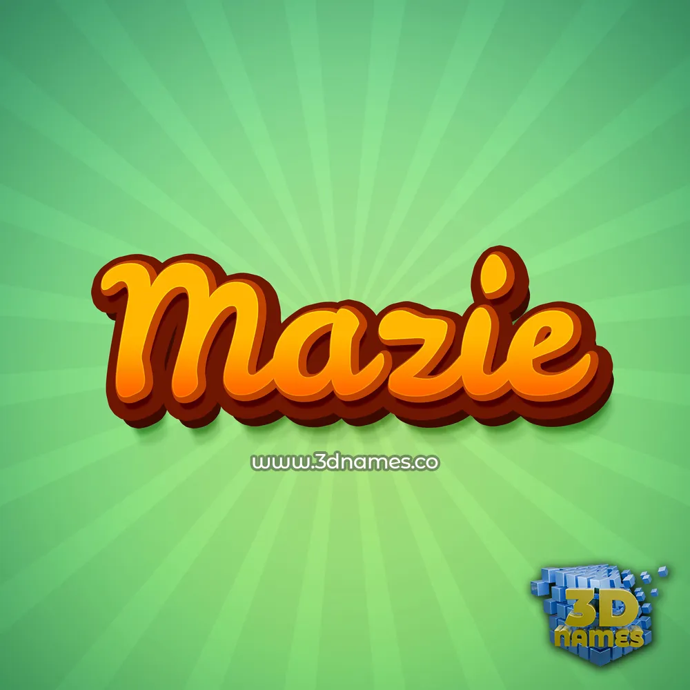 mazie in Green Rays style - 3D name wallpaper