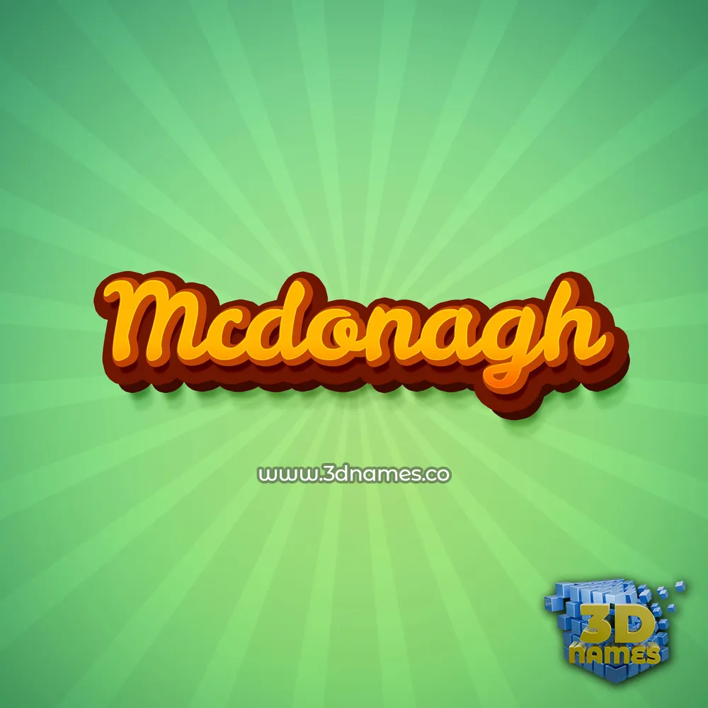 mcdonagh in Green Rays style - 3D name wallpaper
