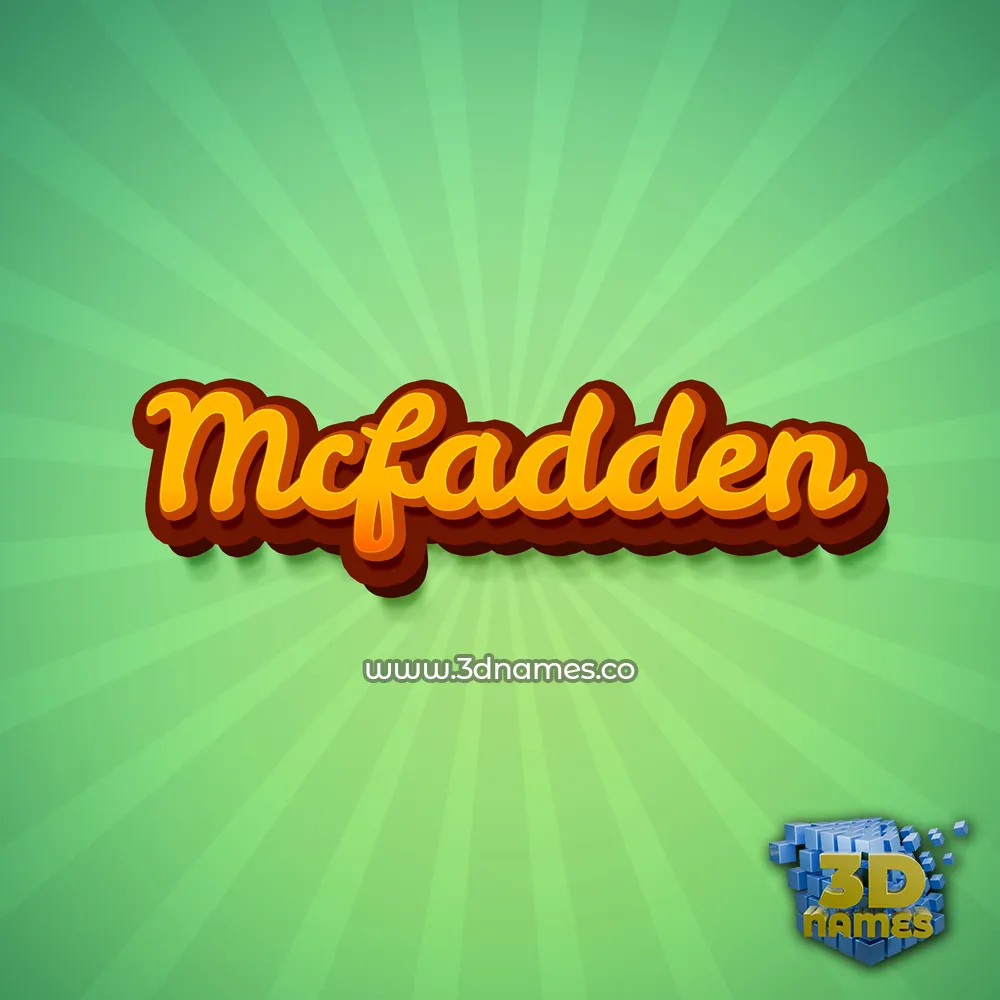 mcfadden in Green Rays style - 3D name wallpaper