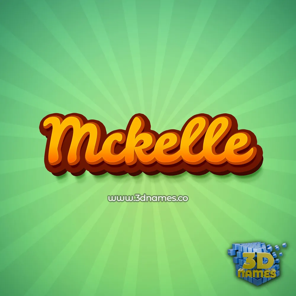 mckelle in Green Rays style - 3D name wallpaper