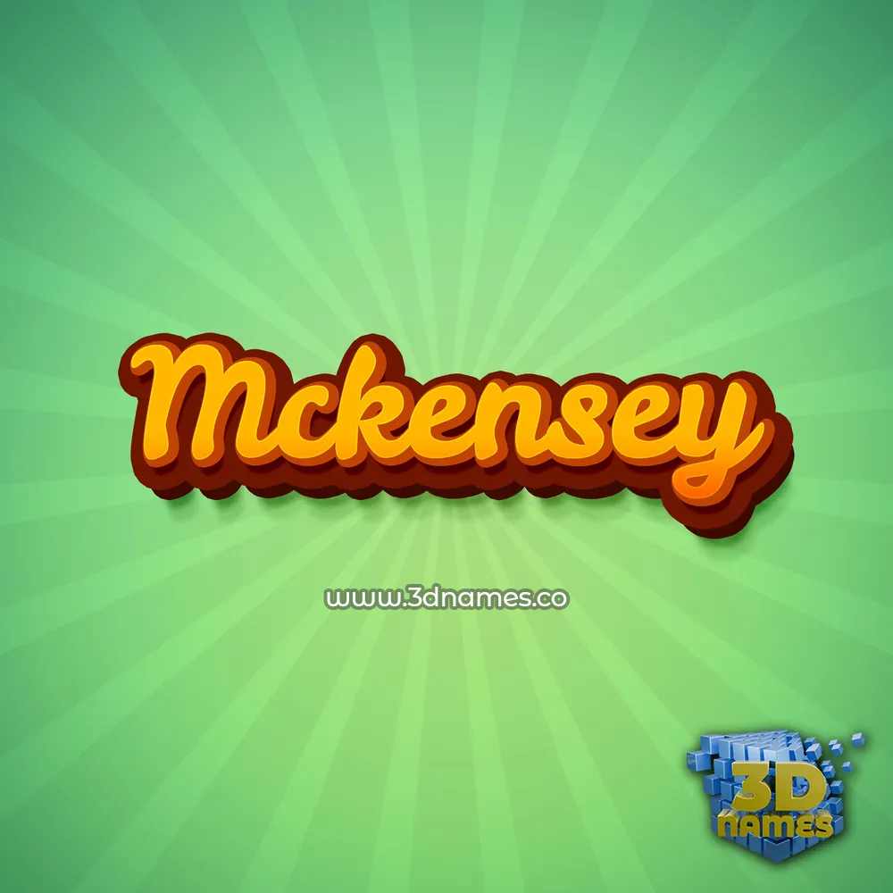 mckensey in Green Rays style - 3D name wallpaper