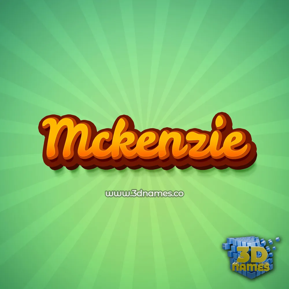 mckenzie in Green Rays style - 3D name wallpaper