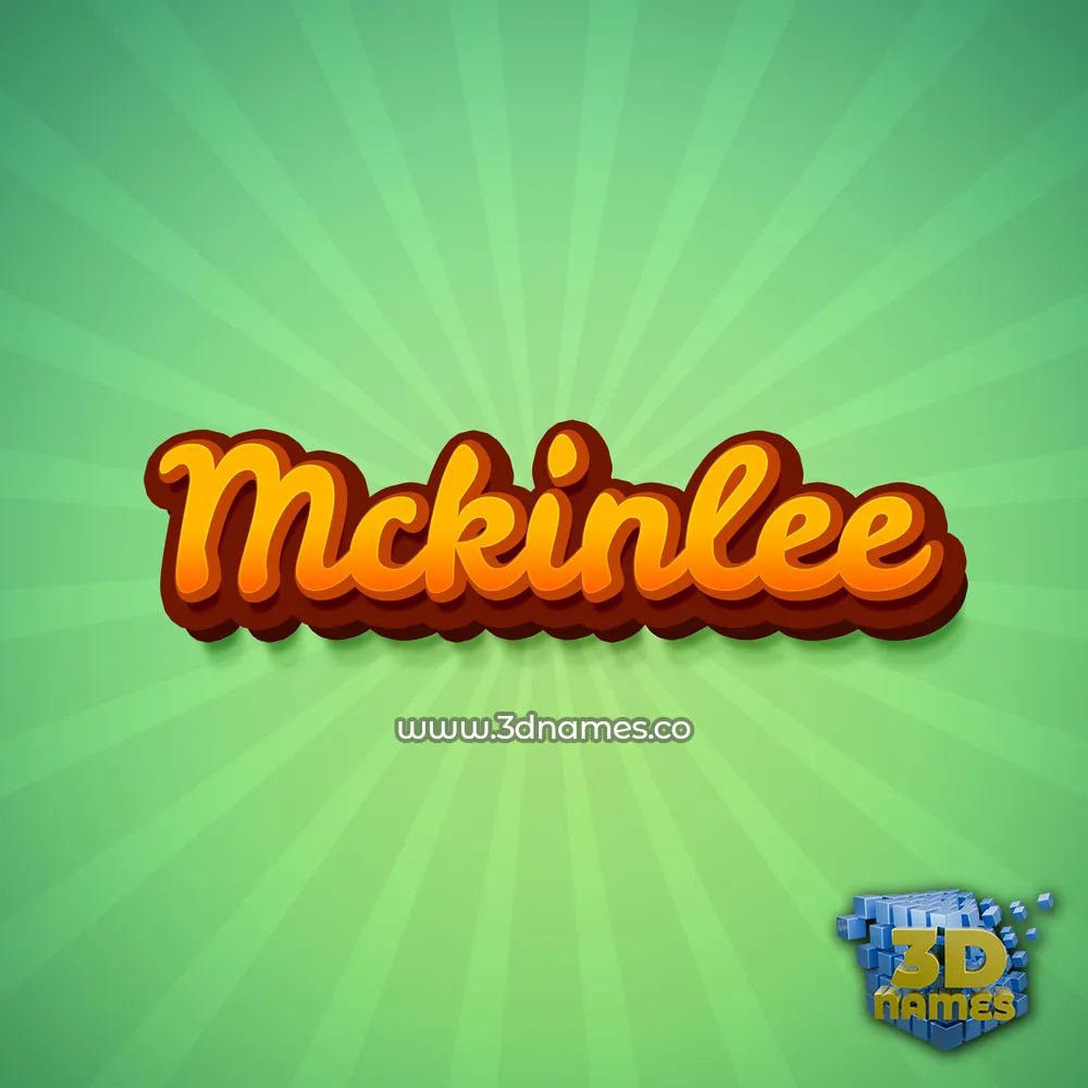 mckinlee in Green Rays style - 3D name wallpaper