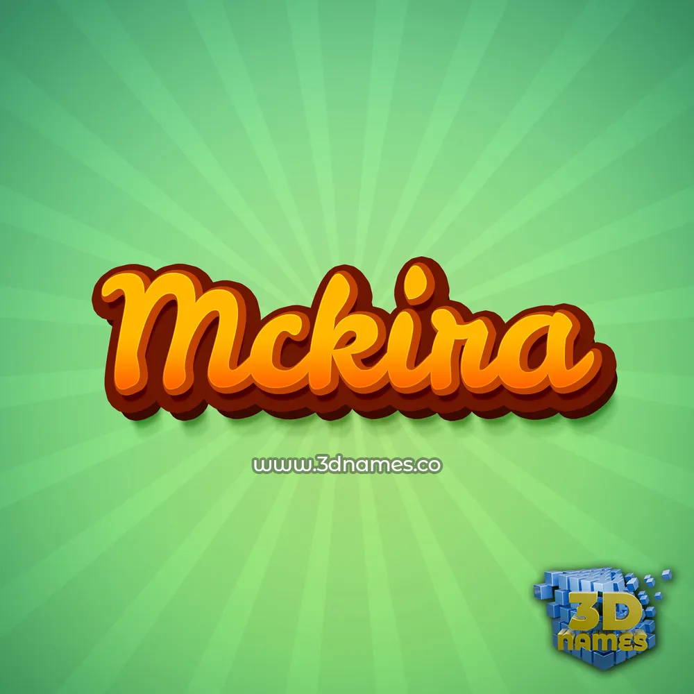 mckira in Green Rays style - 3D name wallpaper