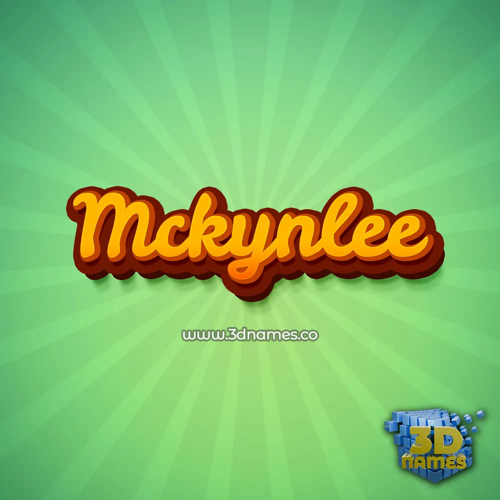 mckynlee in Green Rays style - 3D name wallpaper