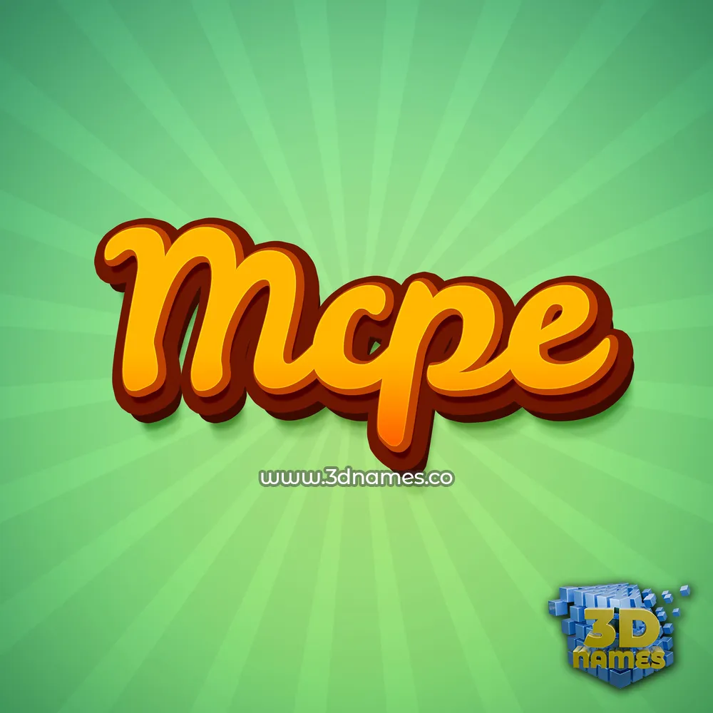 mcpe in Green Rays style - 3D name wallpaper