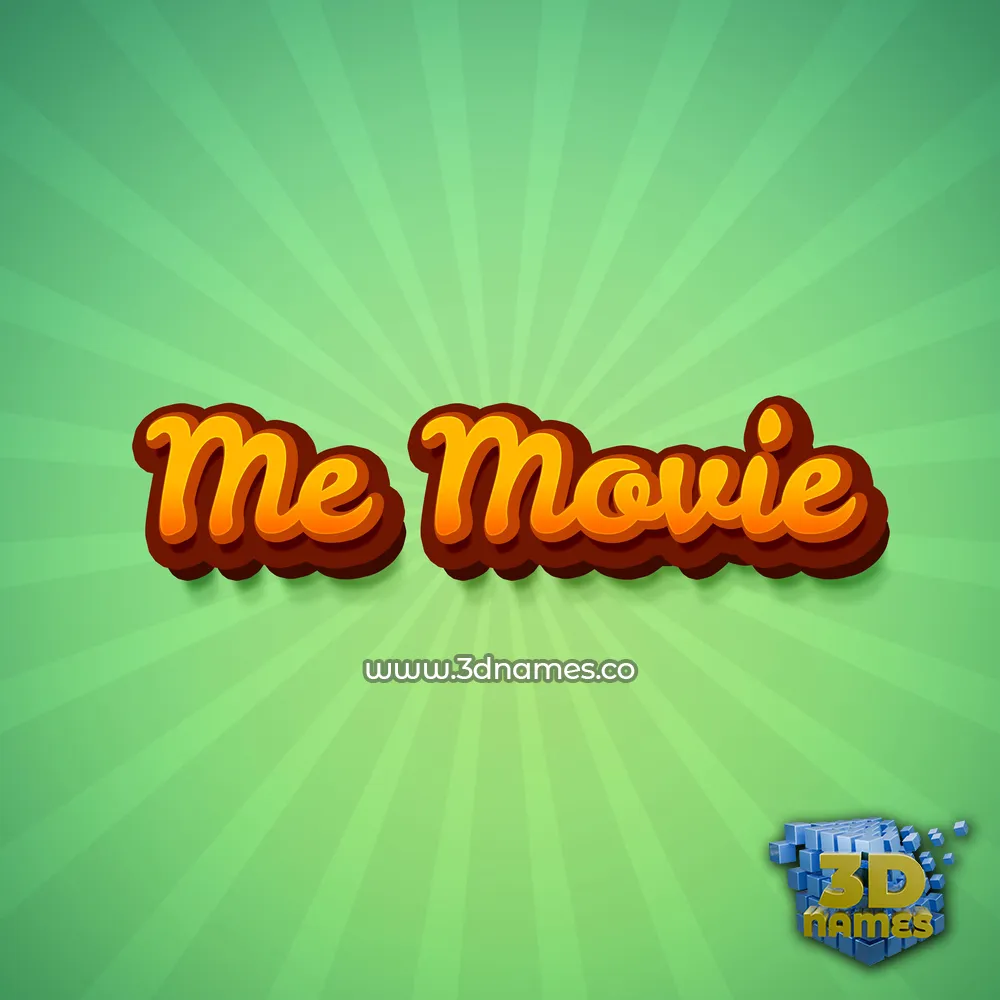 me movie in Green Rays style - 3D name wallpaper