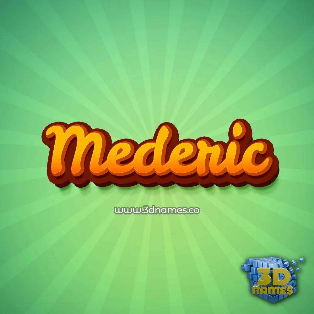 mederic in Green Rays style - 3D name wallpaper