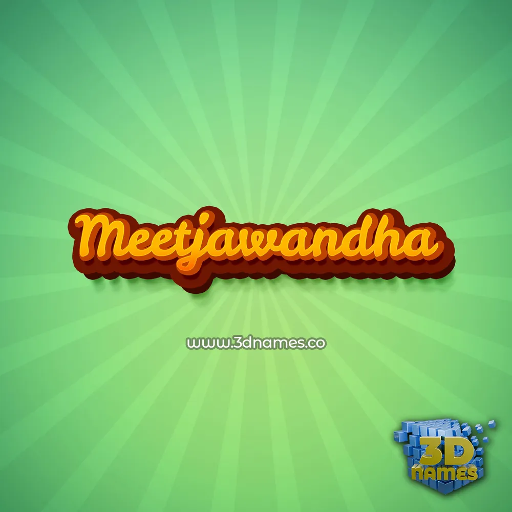 meetjawandha in Green Rays style - 3D name wallpaper