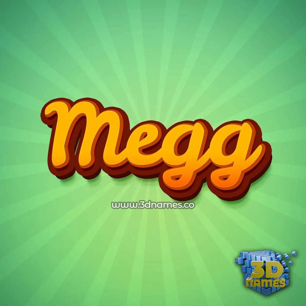 megg in Green Rays style - 3D name wallpaper