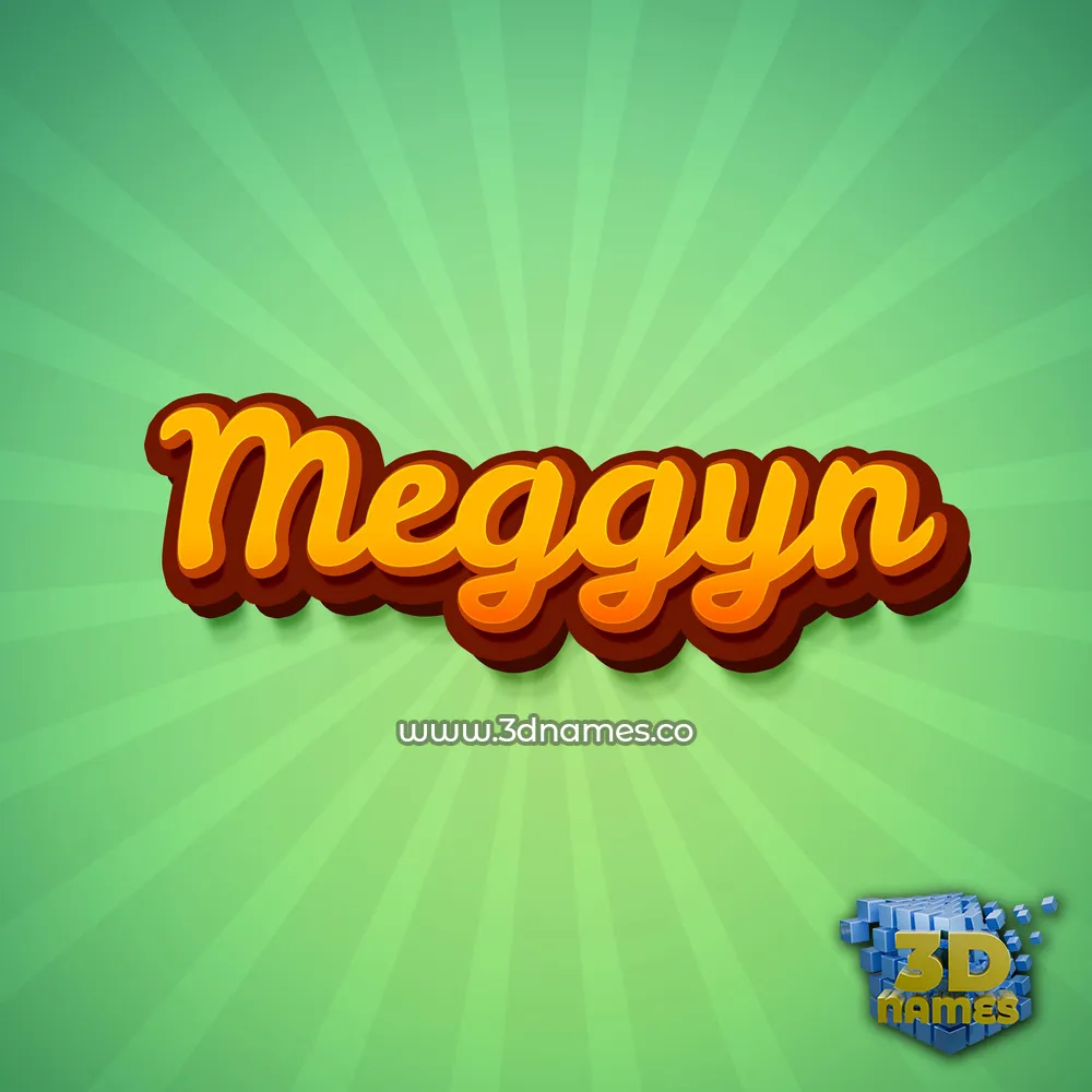 meggyn in Green Rays style - 3D name wallpaper