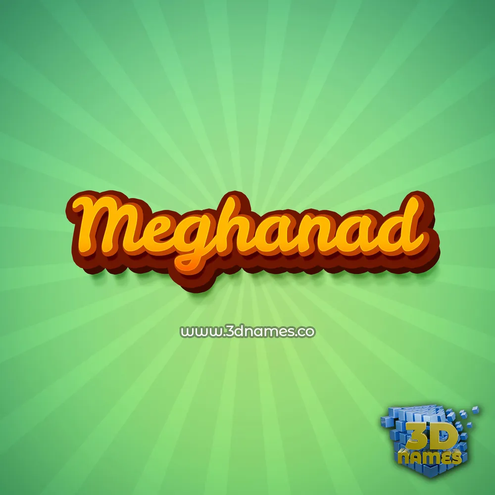 meghanad in Green Rays style - 3D name wallpaper