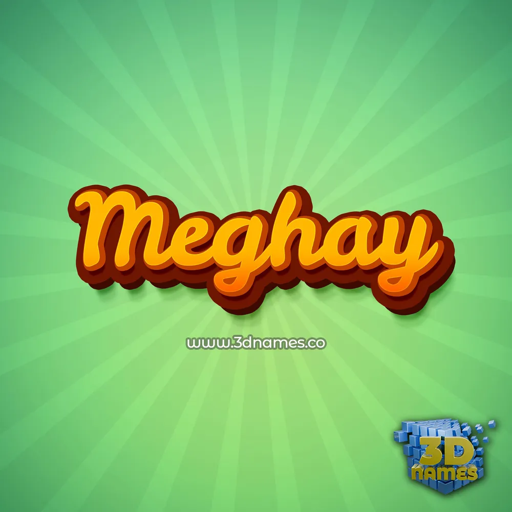 meghay in Green Rays style - 3D name wallpaper