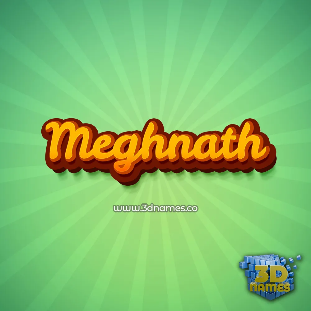 meghnath in Green Rays style - 3D name wallpaper