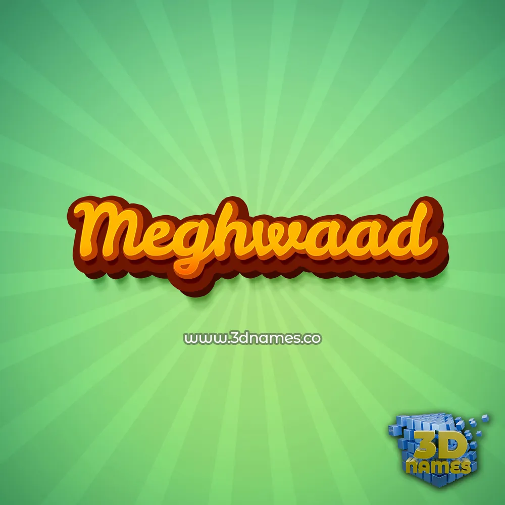 meghwaad in Green Rays style - 3D name wallpaper