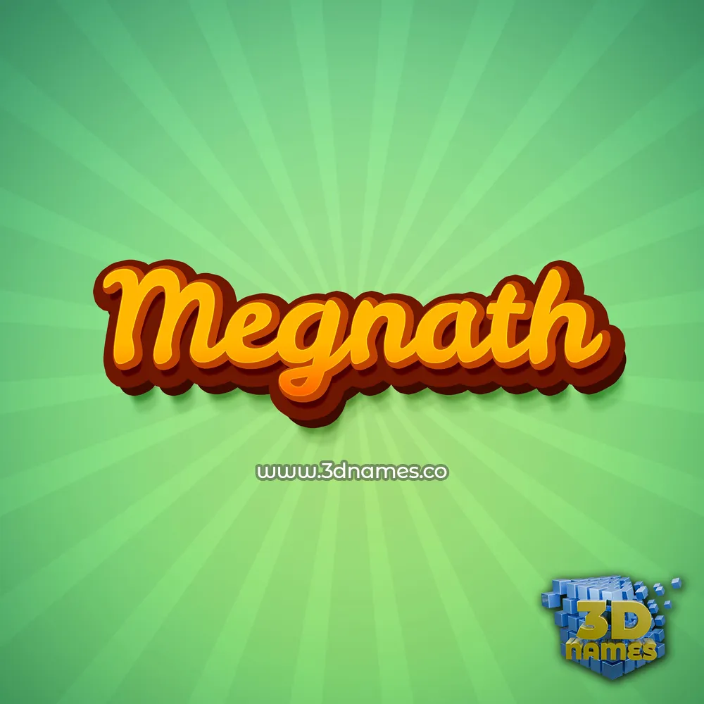 megnath in Green Rays style - 3D name wallpaper