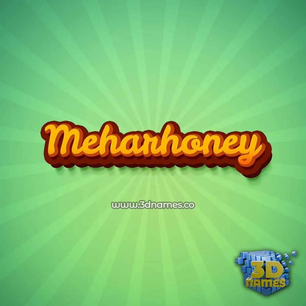 meharhoney in Green Rays style - 3D name wallpaper