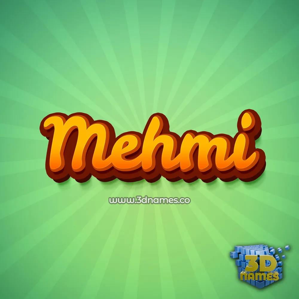 mehmi in Green Rays style - 3D name wallpaper