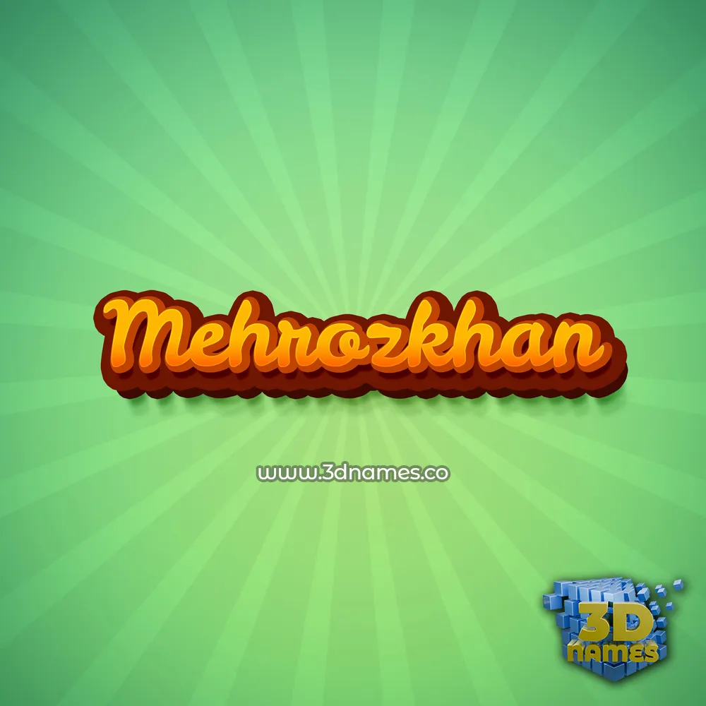 mehrozkhan in Green Rays style - 3D name wallpaper