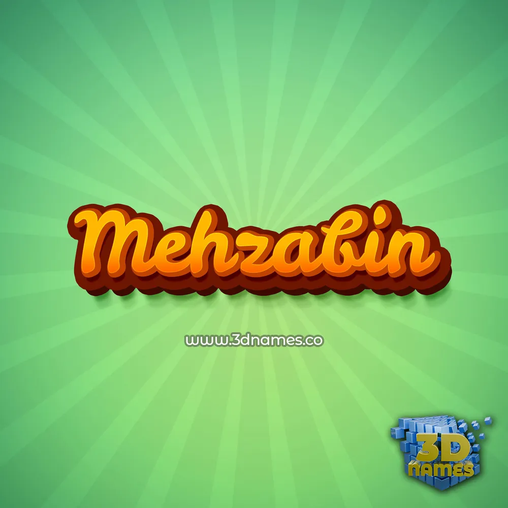 mehzabin in Green Rays style - 3D name wallpaper
