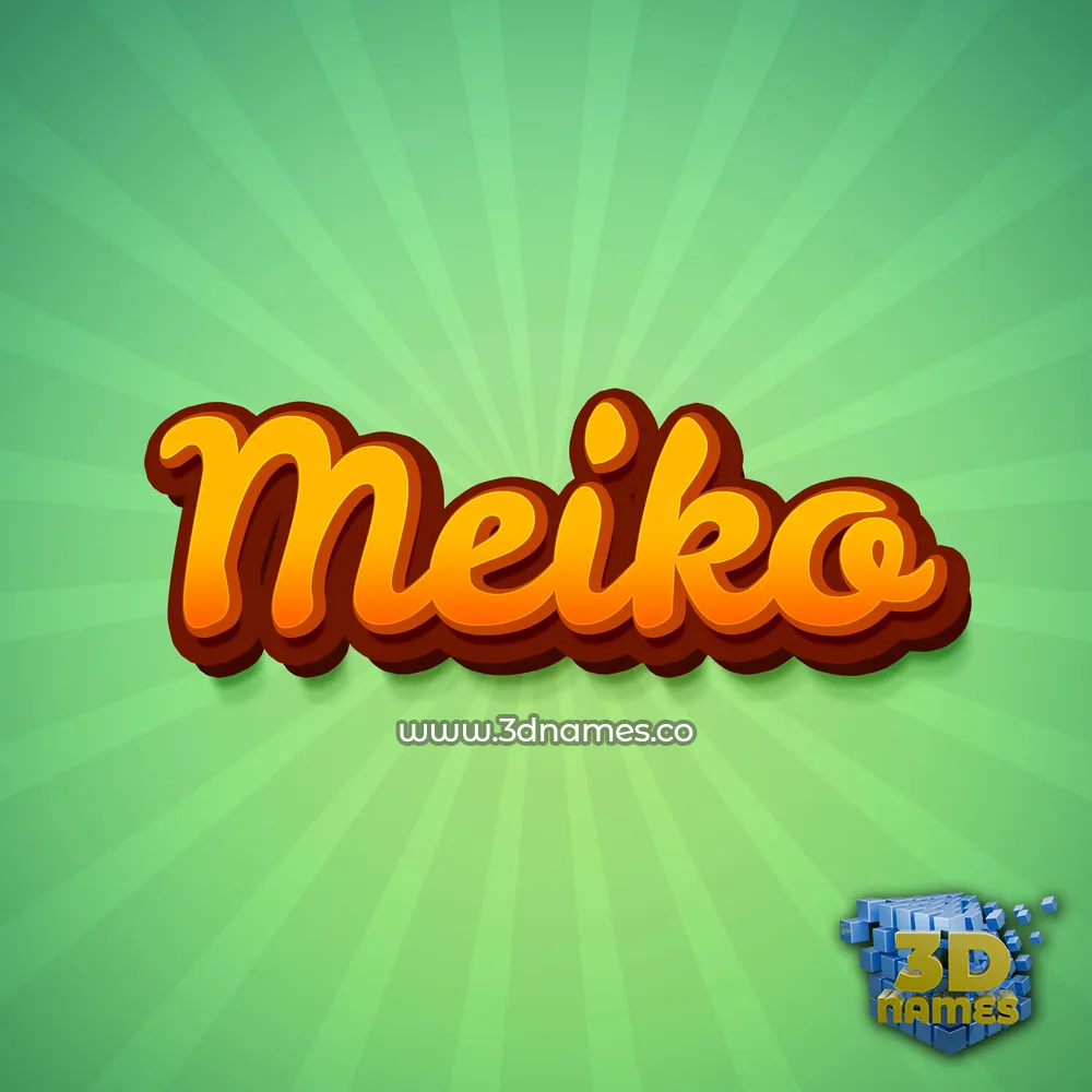 meiko in Green Rays style - 3D name wallpaper