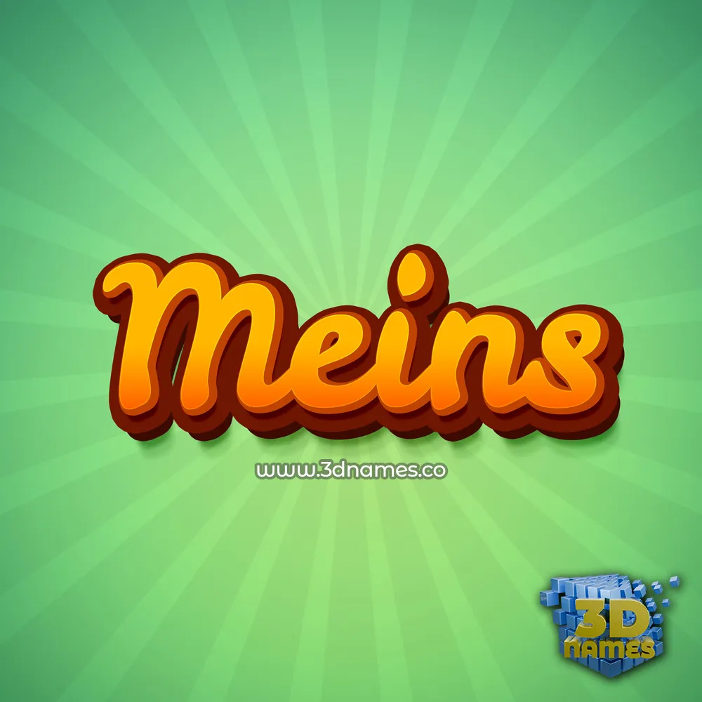 meins in Green Rays style - 3D name wallpaper