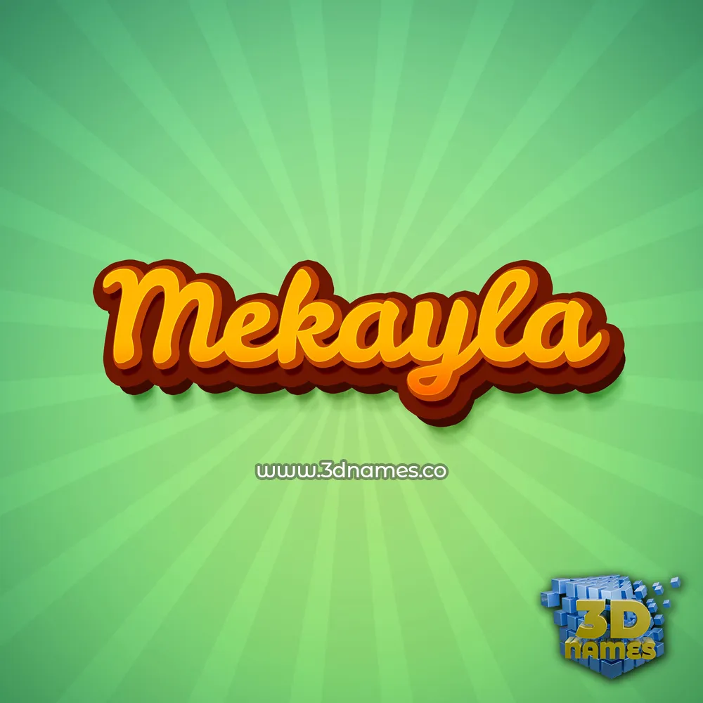 mekayla in Green Rays style - 3D name wallpaper