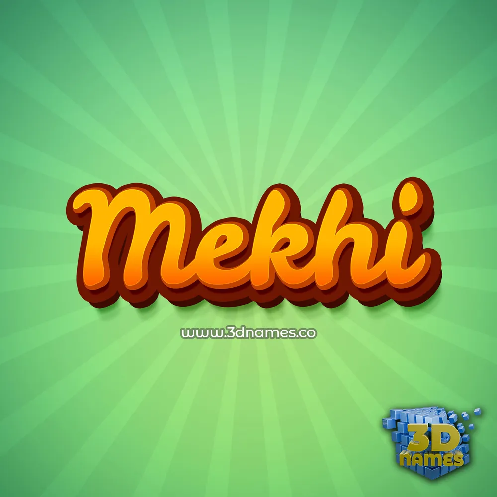 mekhi in Green Rays style - 3D name wallpaper