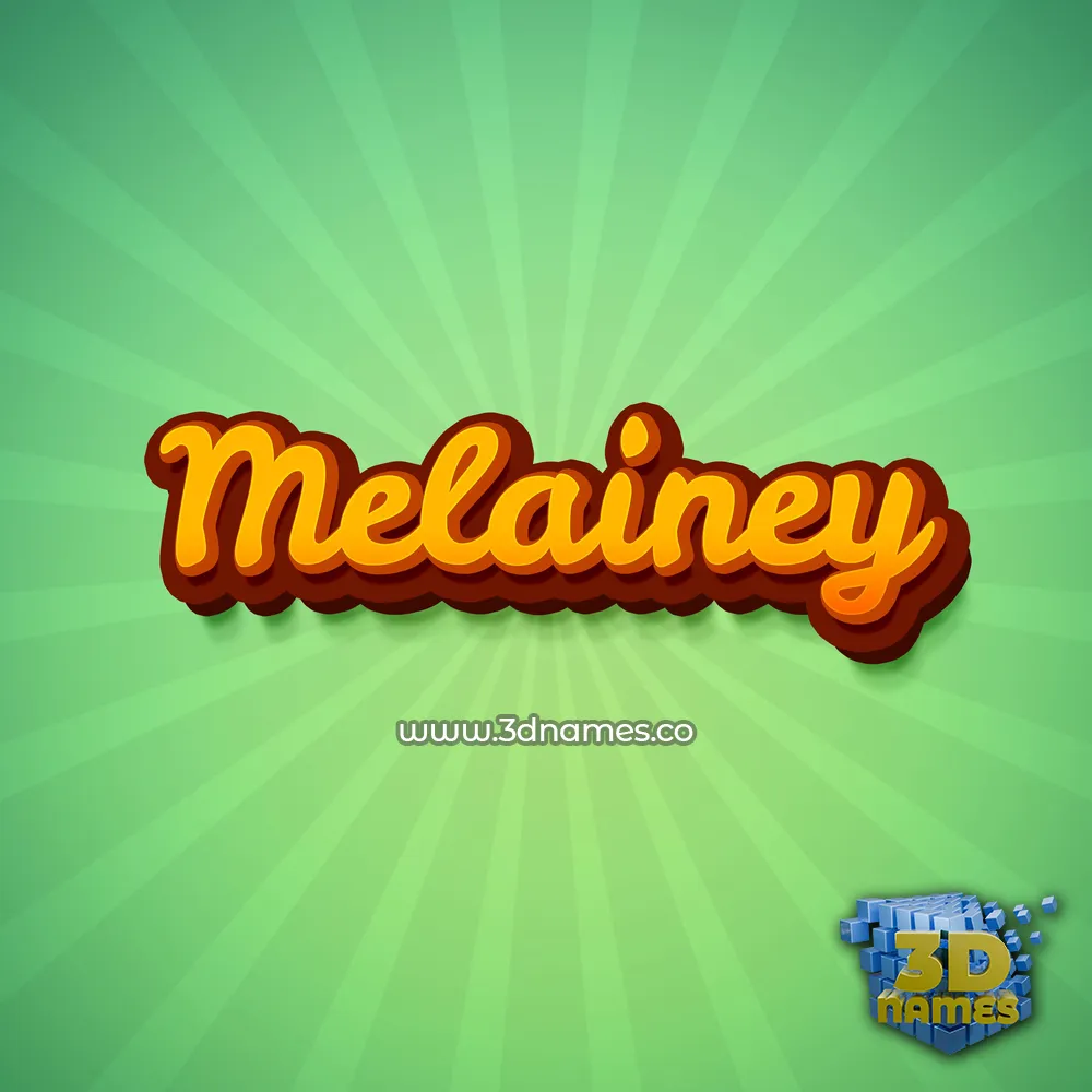 melainey in Green Rays style - 3D name wallpaper